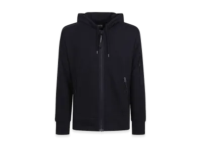 C.P. Company Diagonal Raised Fleece Full Zip Hooded Sweatshirt "Total Eclipse"