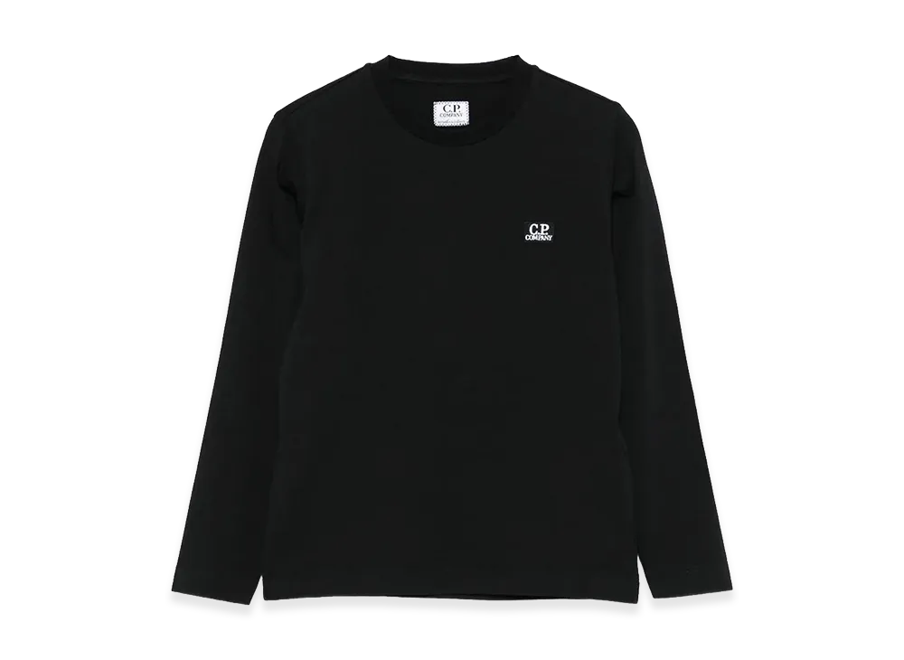 C.P. Company Logo-Patch Long-Sleeve Cotton Sweatshirt "Black"