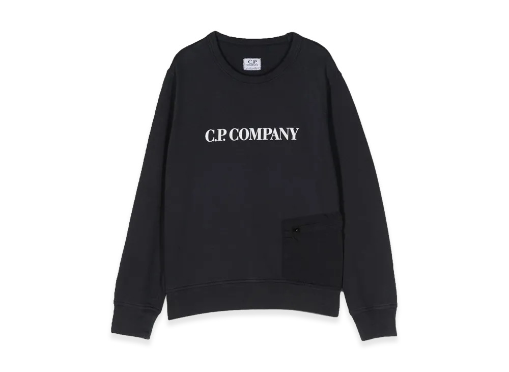 C.P. Company Kids Pocket Crewneck Sweatshirt "Blue"