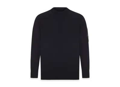 C.P. Company Crew Neck Sweater In Extrafine Merino Wool "Black"