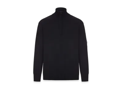 C.P. Company Wool Turtleneck Sweater With Zip "Black"