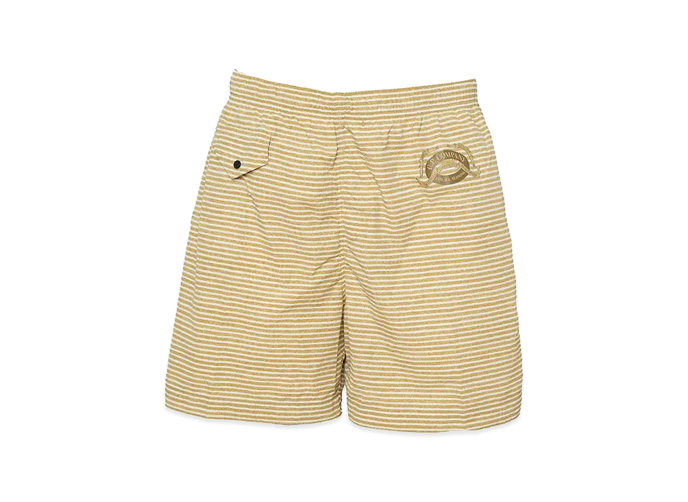 C.P. Company Striped Nylon Swim Shorts "Yellow"