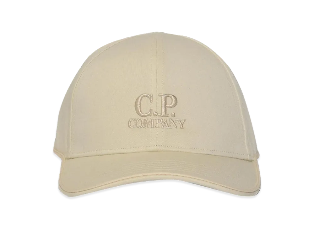C.P. Company Cotton Baseball Hat With Frozen Dew Logo "Beige"