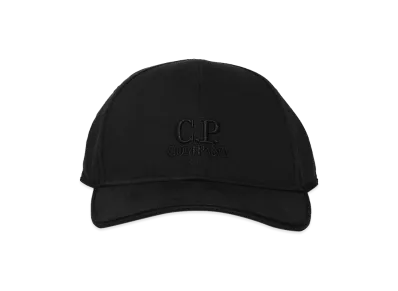 C.P. Company Cotton Baseball Hat With Logo "Black"