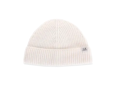 C.P. Company Ribbed Wool Hat "Cream"