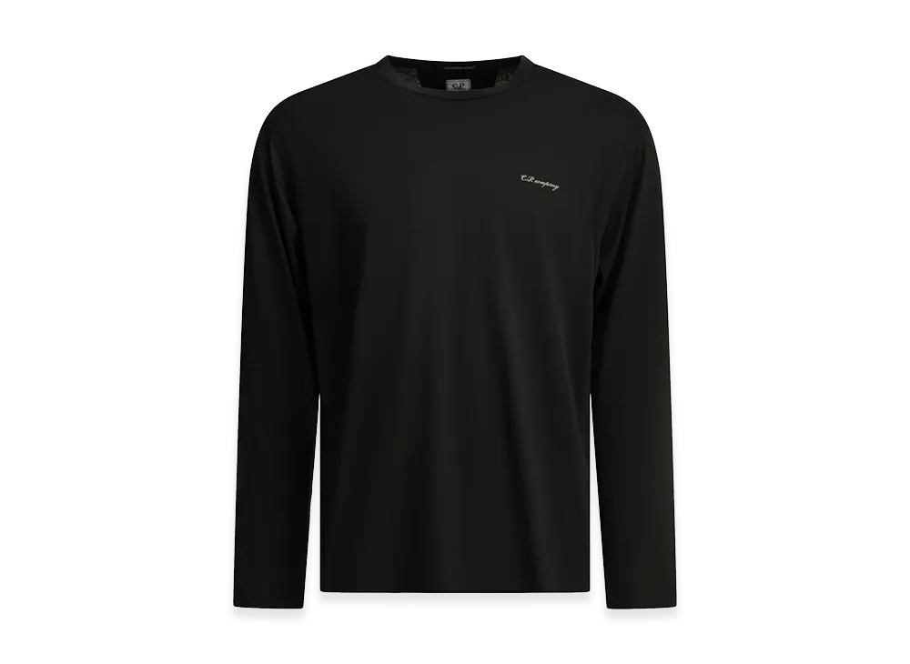 C.P. Company Crewneck T-Shirt with Logo "Black"