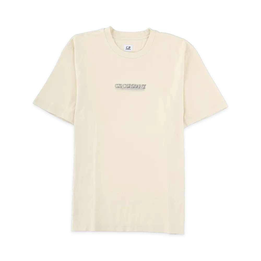 C.P. Company T-Shirt Con Stampa Logo "Beige"