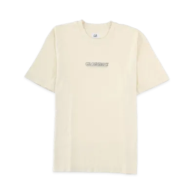 C.P. Company T-Shirt Con Stampa Logo "Beige"