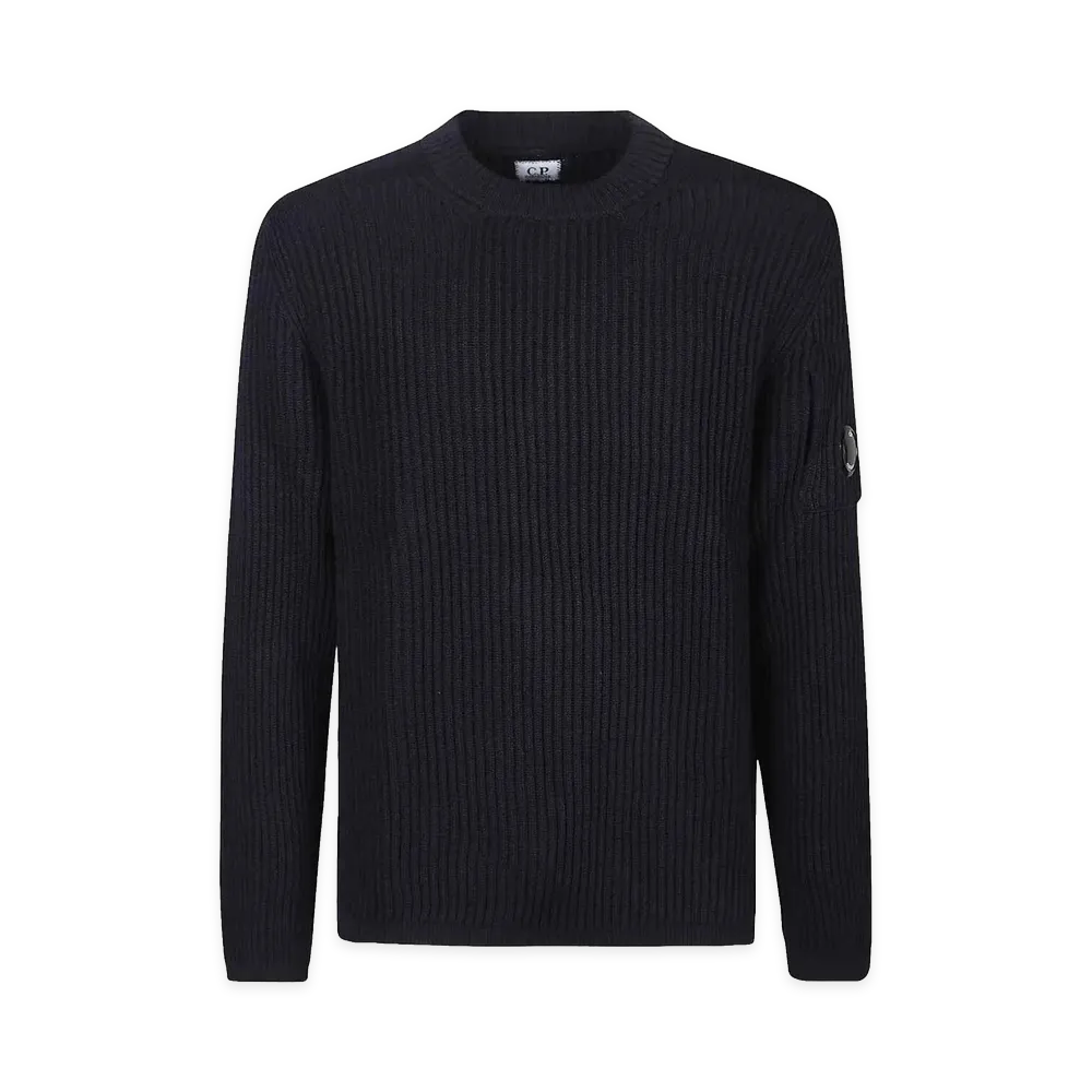 C.P. Company Knitwear Crew Neck in Re-Wool "Black"