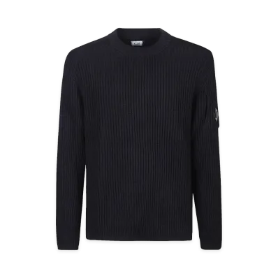 C.P. Company Knitwear Crew Neck in Re-Wool "Black"
