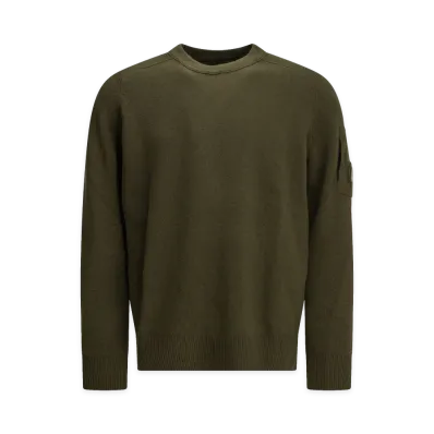 C.P. Company Lens Crew-Neck Sweater "Green"
