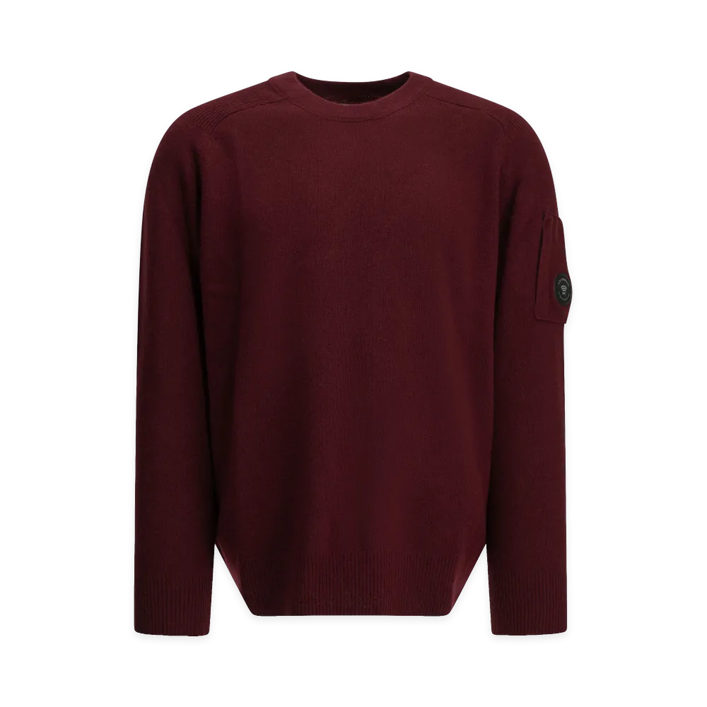 C.P. Company Lens Crew-Neck Sweater "Bordeaux"