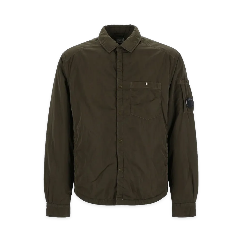 C.P. Company Chrome-R Lens Padded Button Overshirt "Green"