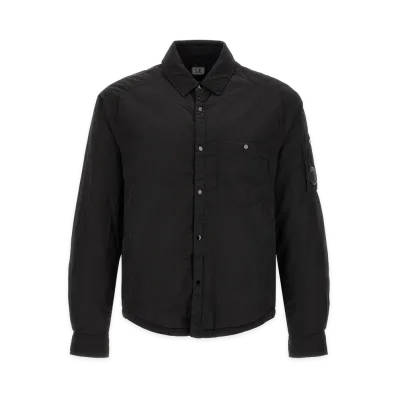 C.P. Company Chrome-R Padded Button Overshirt "Black"