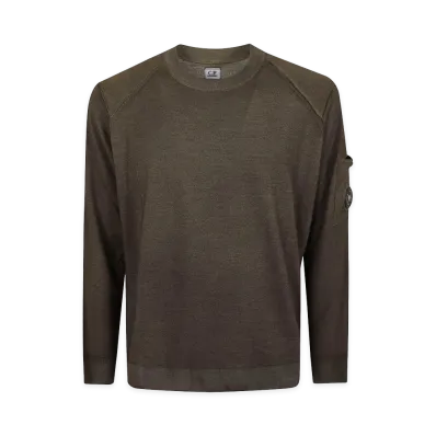 C.P. Company Merino Wool Re-Colour Crewneck Sweater "Brown"
