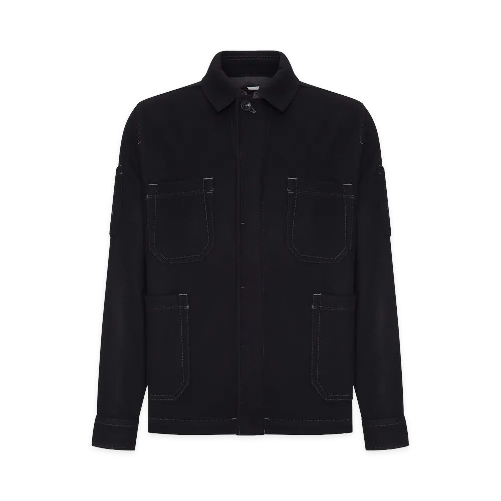 C.P. Company Wool Felt Overshirt "Black"