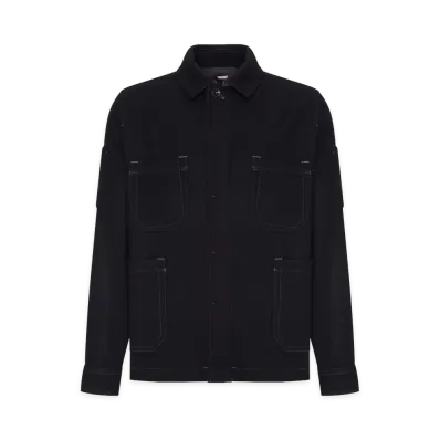 C.P. Company Wool Felt Overshirt "Black"