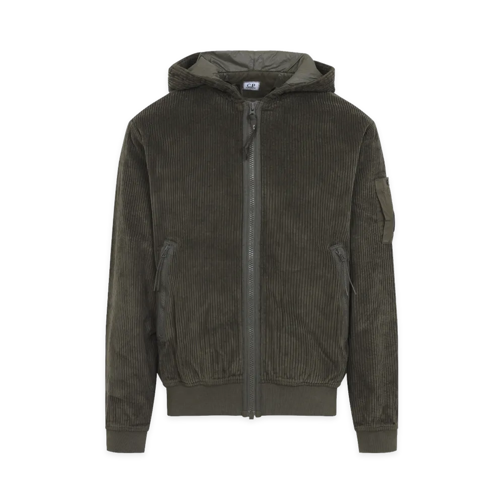 C.P. Company Ivygreen Cordoury Full Zip Sweatshirt "Ivy Green"