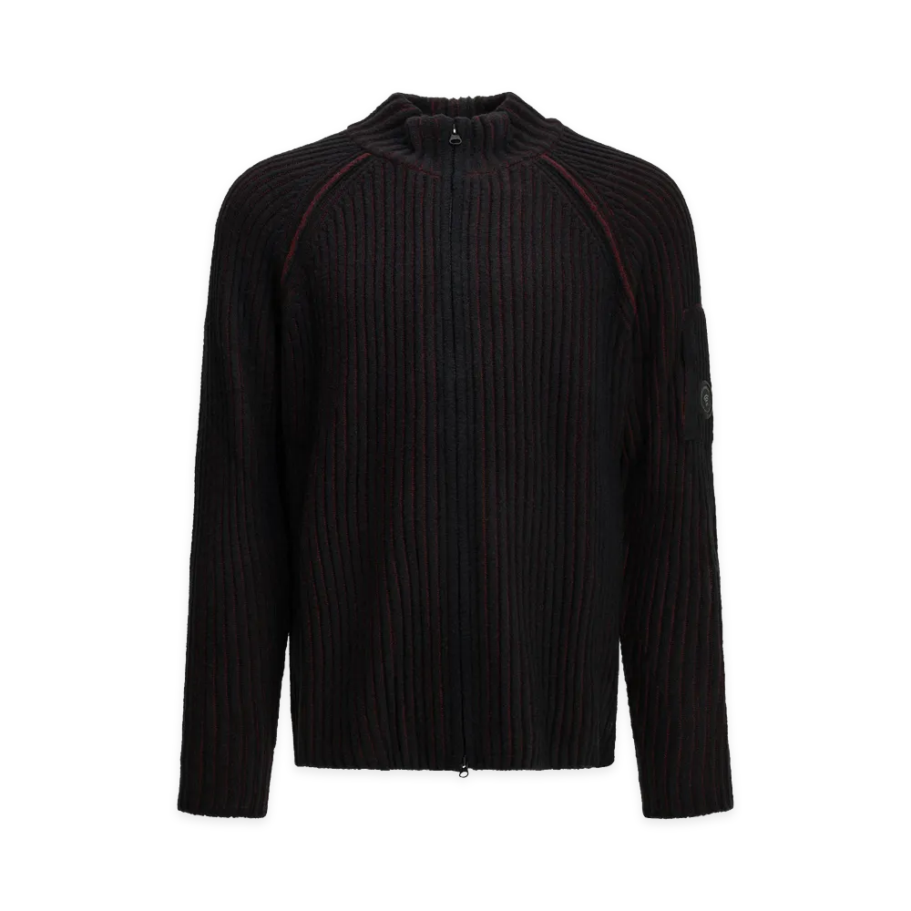 C.P. Company Lens Zip-Up Sweater "Black"