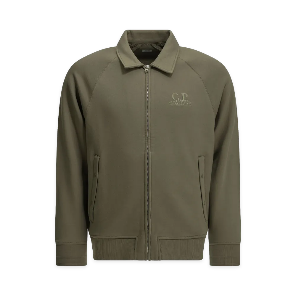 C.P. Company Zip-Up Sweatshirt with Logo "Green"