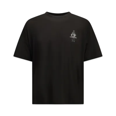 C.P. Company Crewneck T-Shirt with Logo "Black"