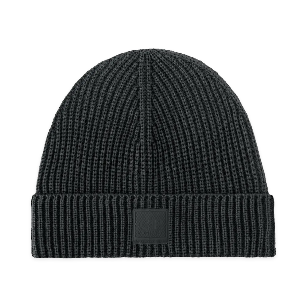 C.P. Company Berretto Metropolis Series in Lana Merino Extrafine "Black"