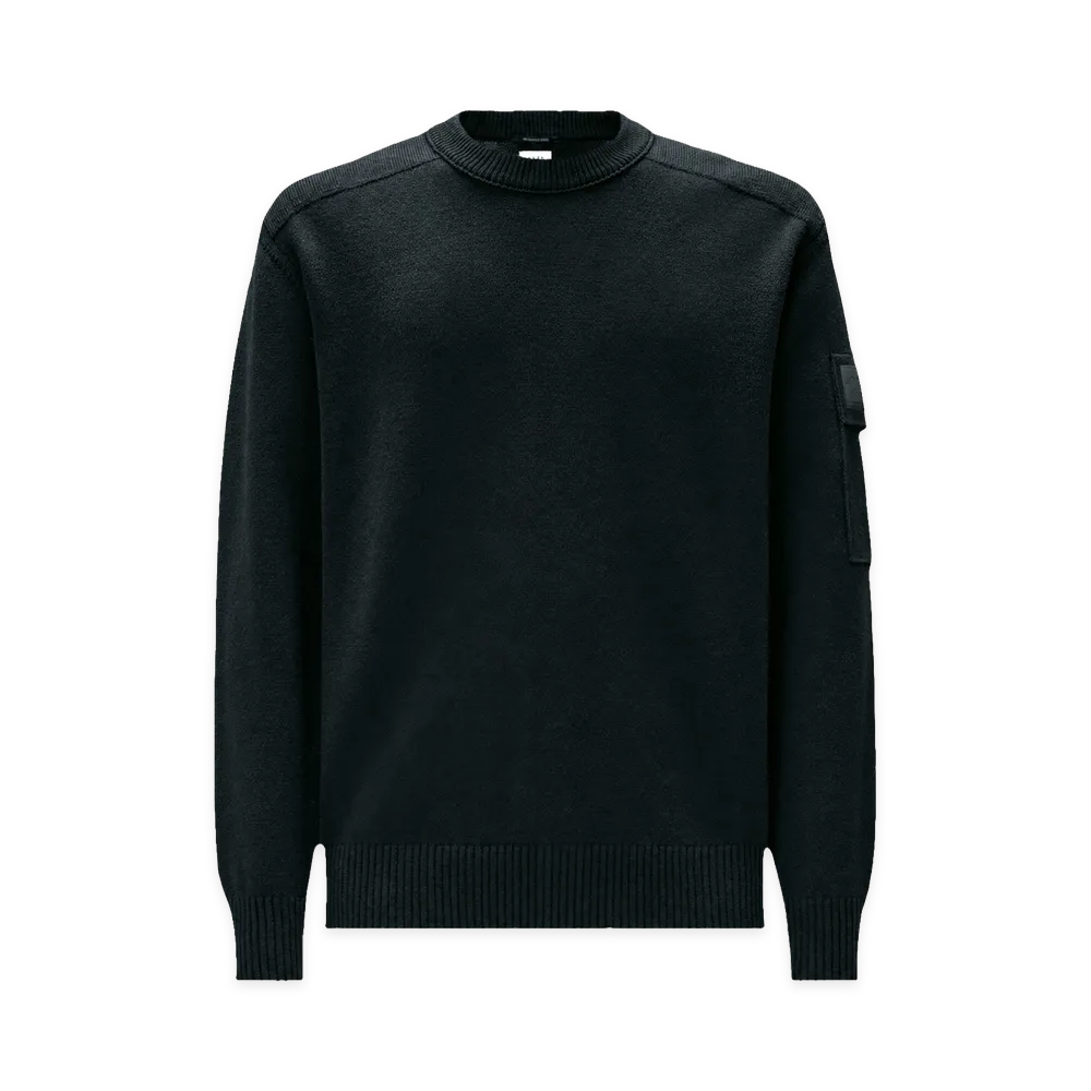 C.P. Company Maglione Girocollo Metropolis Series in Lana Extrafine "Black"