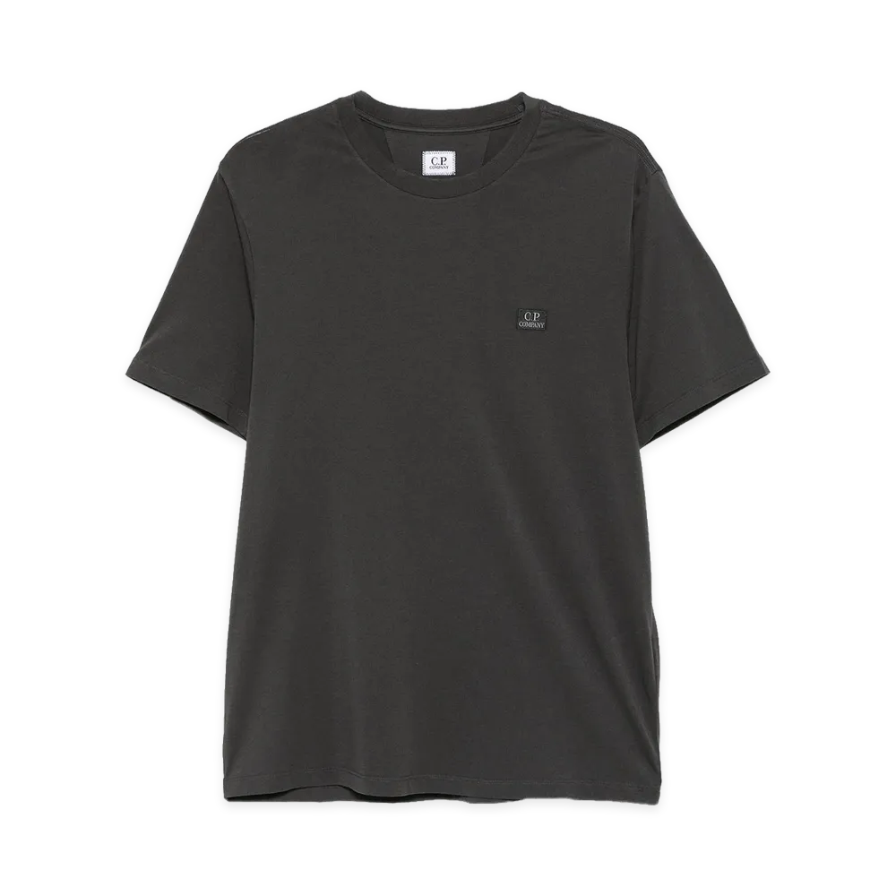 C.P. Company T-Shirt 30/1 in Jersey Con Patch Logo "Gray"