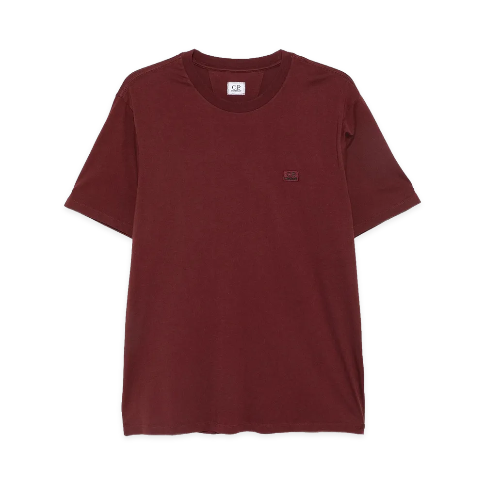 C.P. Company T-Shirt 30/1 in Jersey Con Patch Logo "Red"