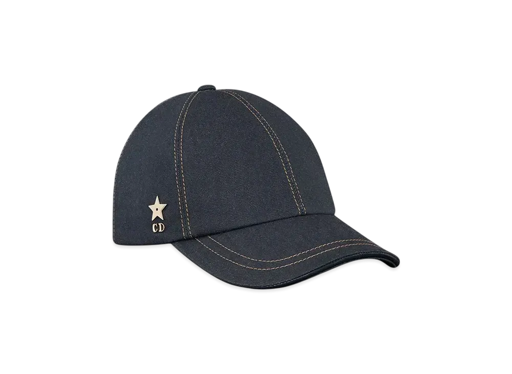 Dior D-Player Cap Cotton Denim "Deep Blue"
