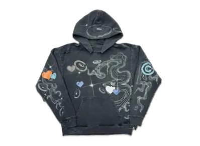 COIN PARKING DELIVERY Pine Tree Pattern Hoodie #7 "Black"