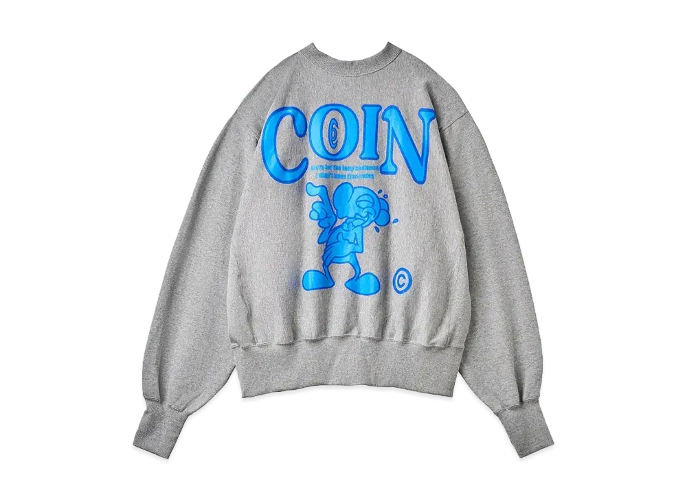 COIN PARKING DELIVERY Bridge Love Silk Sweat Shirt "Gray"