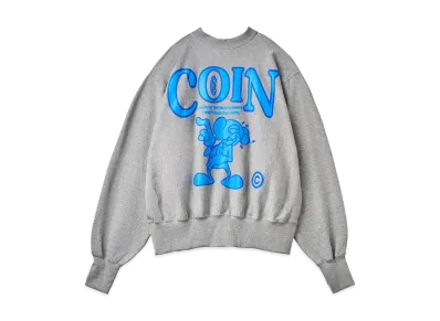 COIN PARKING DELIVERY Bridge Love Silk Sweat Shirt "Gray"
