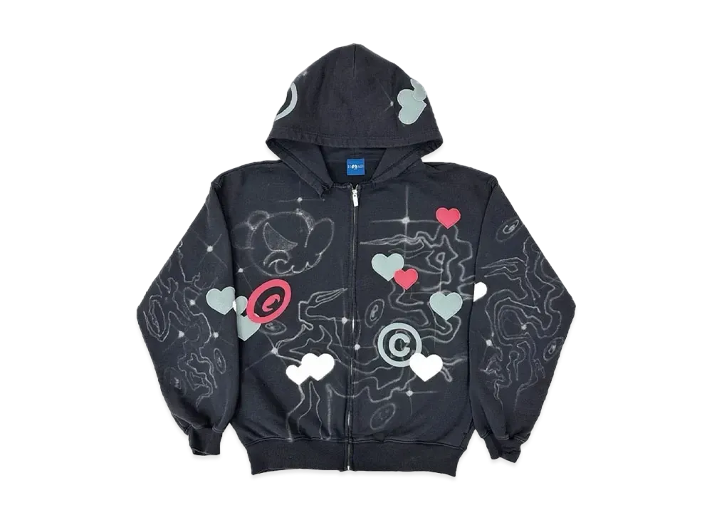 COIN PARKING DELIVERY CPD LOVE Patch Zipper Hoodie 