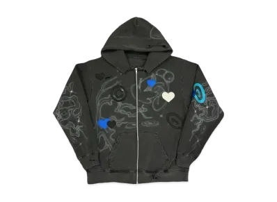 COIN PARKING DELIVERY Pine Tree Pattern Hoodie #8 "Black"