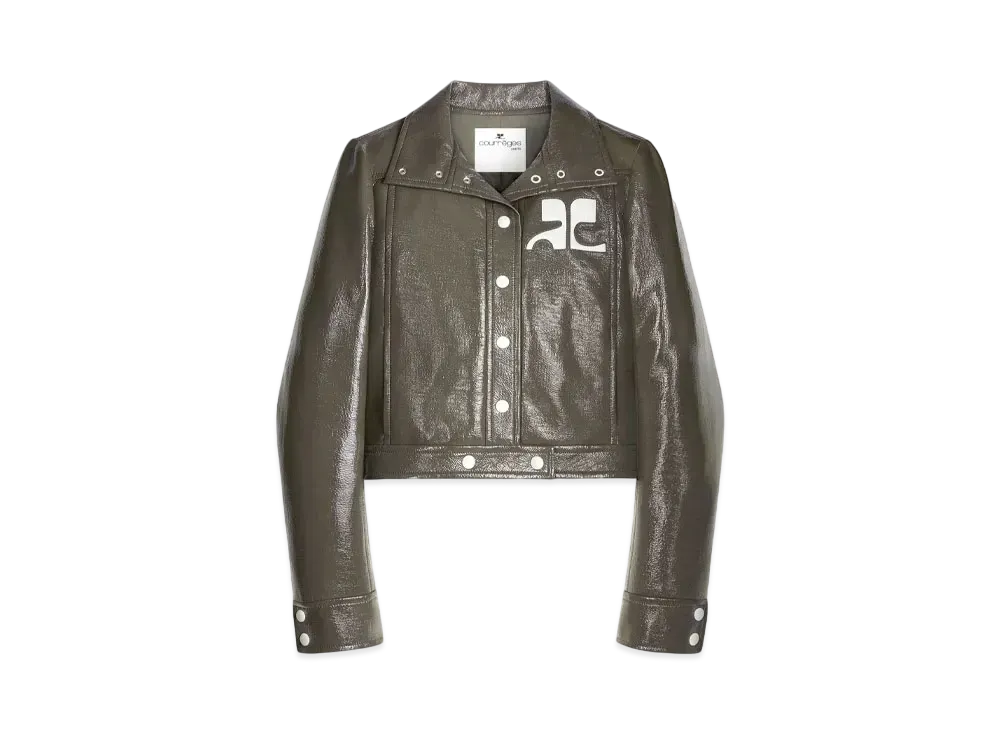 Courreges Reedition Vinyl Jacket "Camouflage Green"