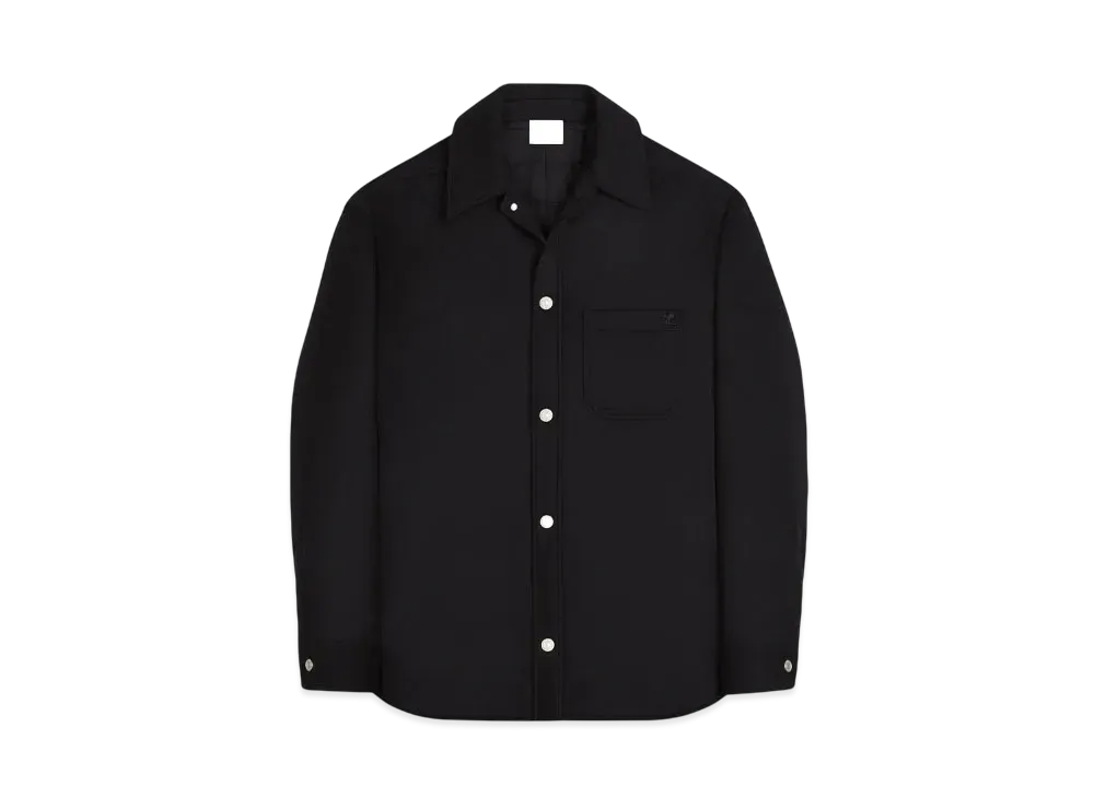 Courreges Wool Overshirt "Black"