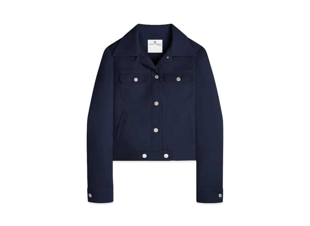 Courreges Twill Trucker Jacket "Navy"