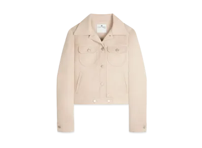 Courreges Twill Trucker Jacket "Sand"