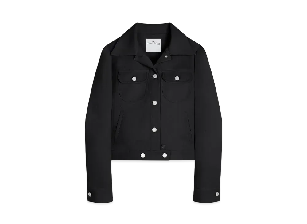 Courreges Twill Trucker Jacket "Black"