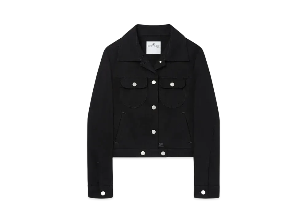 Courreges Denim Trucker Jacket "Black"