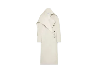 Courreges Long Oblique Trench Coat "Beige"