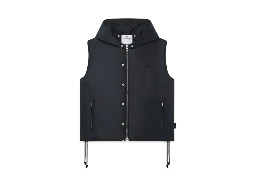 Courreges Sleeveless Puffer Jacket "Black"