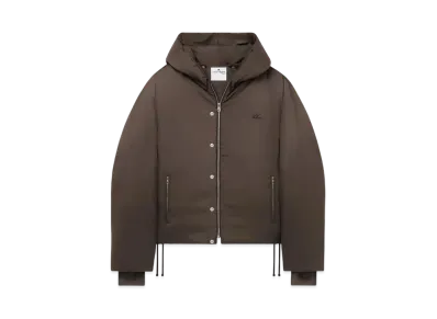 Courreges Hooded Puffer Jacket "Coffee"