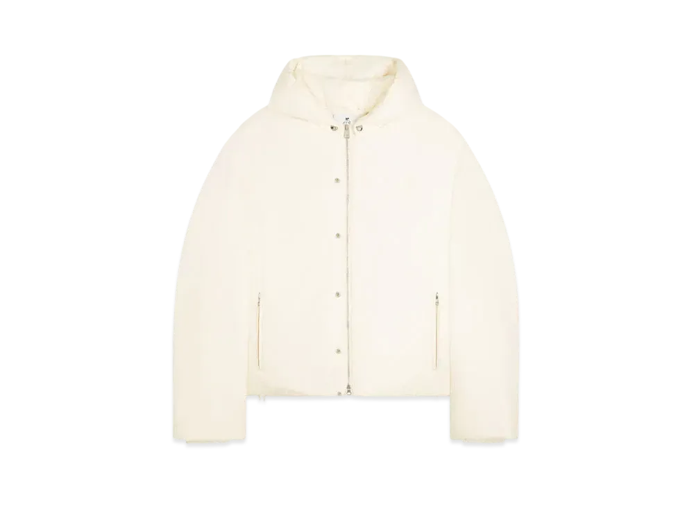 Courreges Hooded Puffer Jacket "Natural Beige"