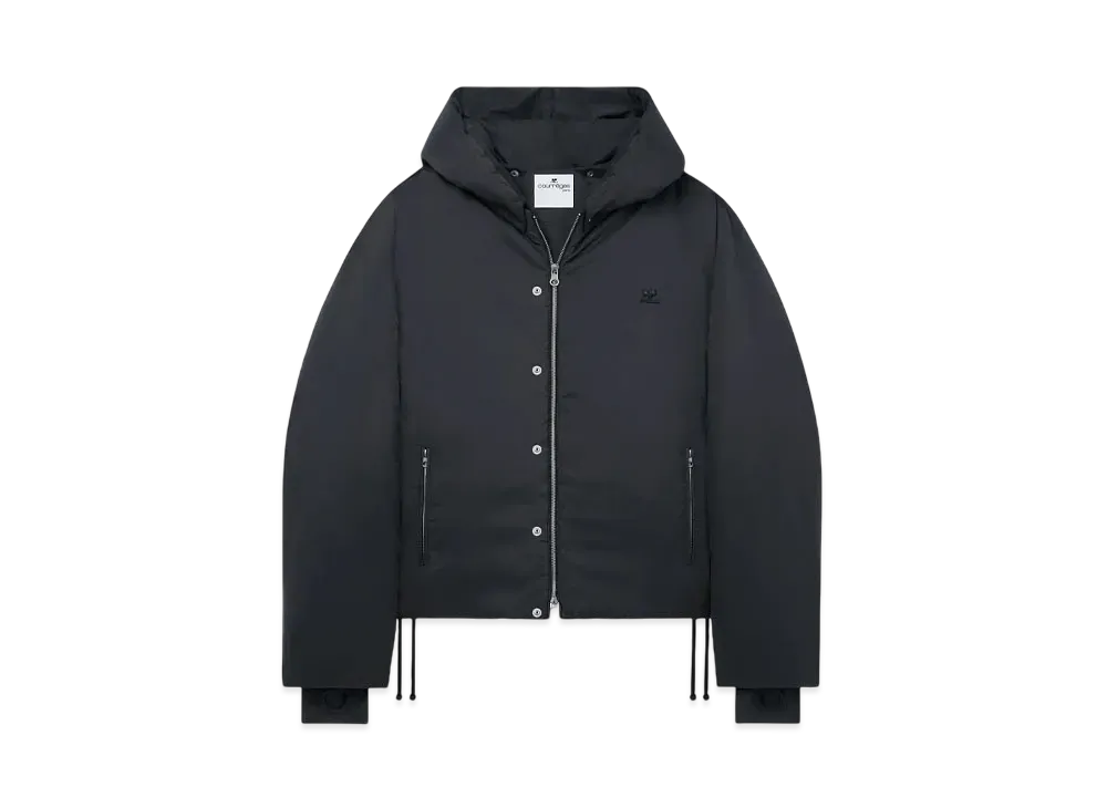 Courreges Hooded Puffer Jacket "Black"