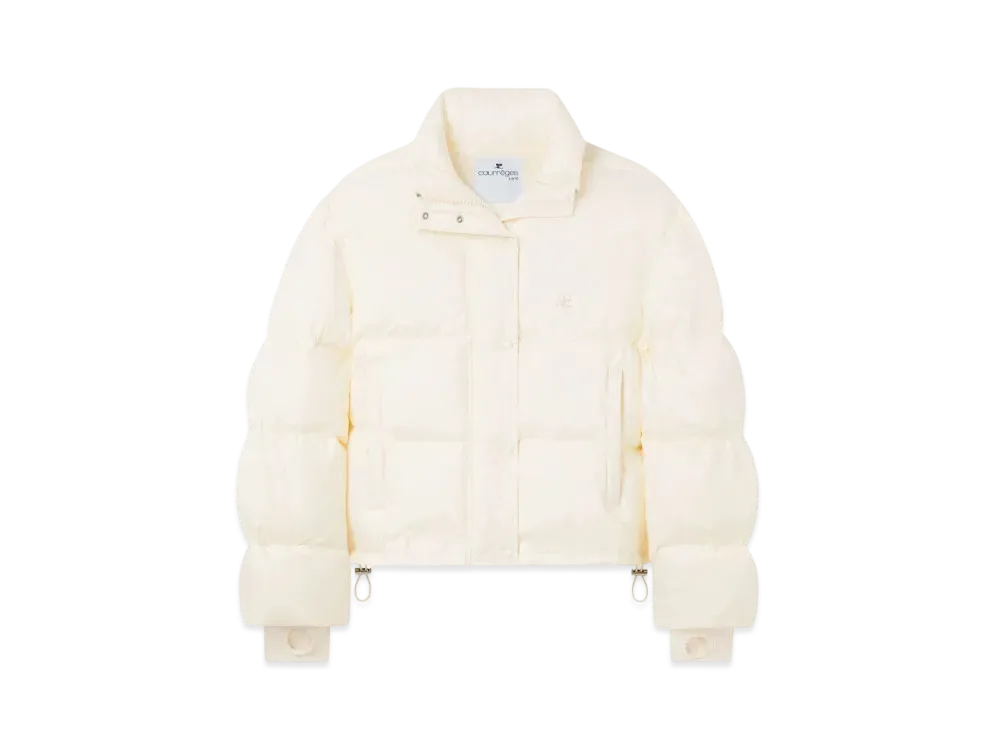 Courreges Cropped Puffer Jacket "Natural Beige"