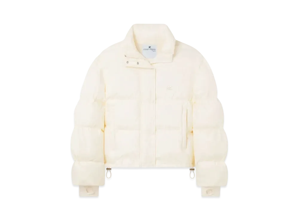 Courreges Cropped Puffer Jacket "Natural Beige"