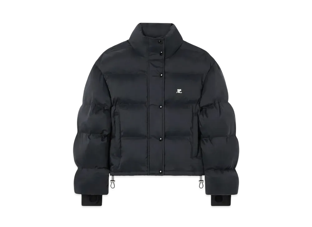 Courreges Cropped Puffer Jacket "Black"