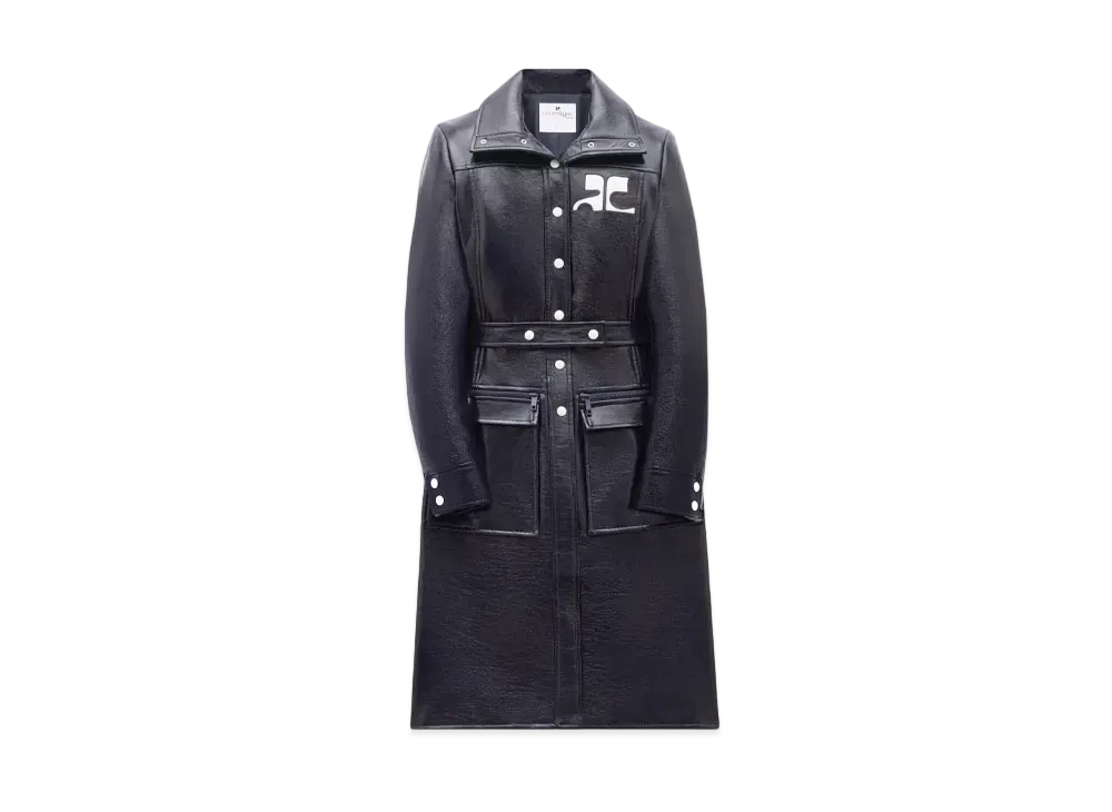 Courreges Reedition Vinyl Trench Coat "Navy"